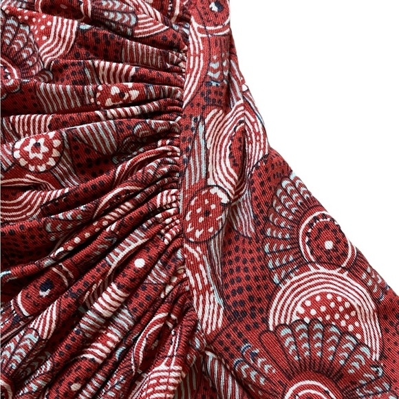 Anthropologie Maeve Yvette Ruched Wrap Dress Size XS - Picture 4 of 8